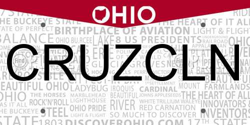 CRUZCLN Ohio License Plate