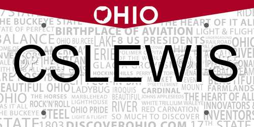 CSLEWIS Ohio License Plate