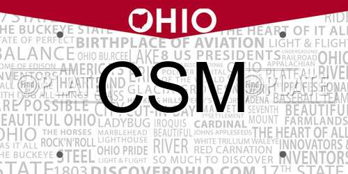 CSM Ohio License Plate