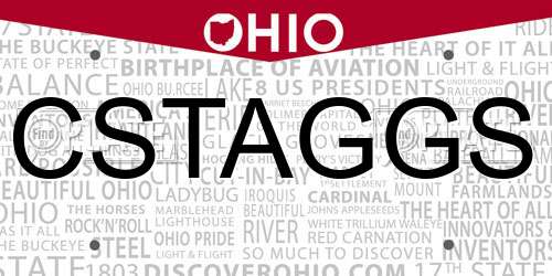 CSTAGGS Ohio License Plate