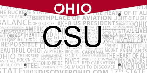 CSU Ohio License Plate