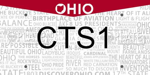 CTS1 Ohio License Plate