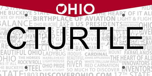 CTURTLE Ohio License Plate