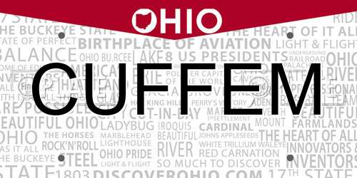 CUFFEM Ohio License Plate