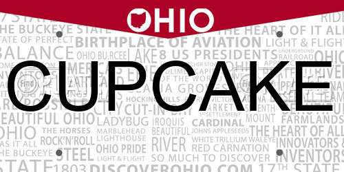 CUPCAKE Ohio License Plate