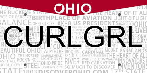 CURLGRL Ohio License Plate