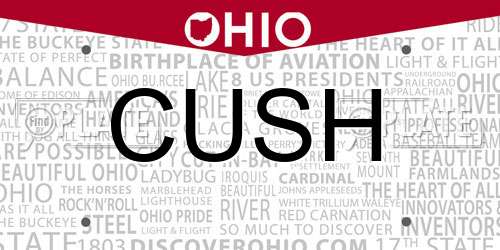 CUSH Ohio License Plate