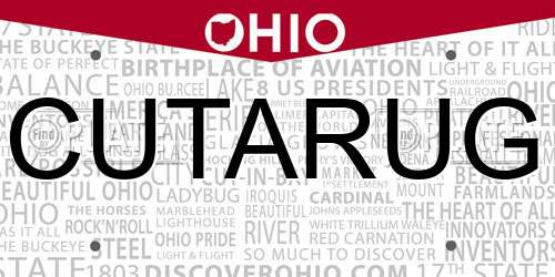 CUTARUG Ohio License Plate