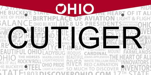 CUTIGER Ohio License Plate