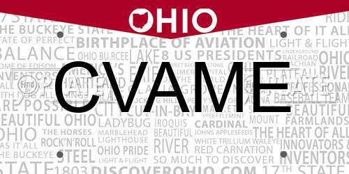 CVAME Ohio License Plate