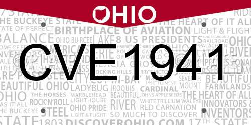 CVE1941 Ohio License Plate