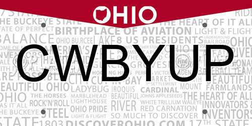 CWBYUP Ohio License Plate