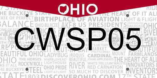 CWSP05 Ohio License Plate