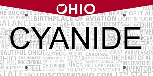 CYANIDE Ohio License Plate