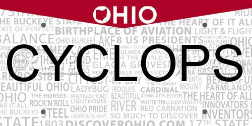 CYCLOPS Ohio License Plate