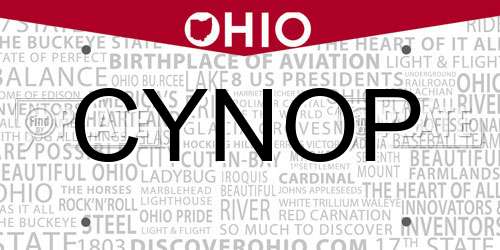 CYNOP Ohio License Plate