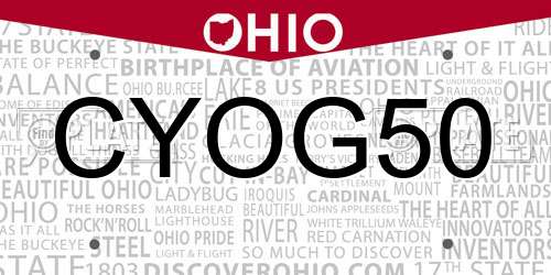 CYOG50 Ohio License Plate