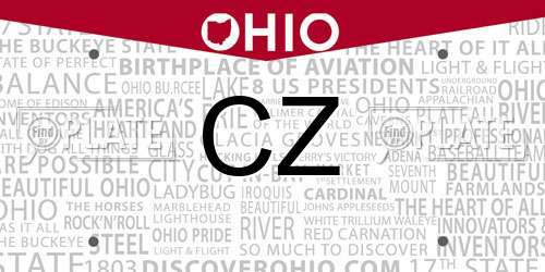 CZ Ohio License Plate