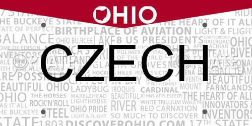 CZECH Ohio License Plate