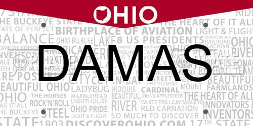 DAMAS Ohio License Plate