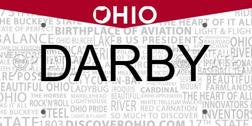 DARBY Ohio License Plate