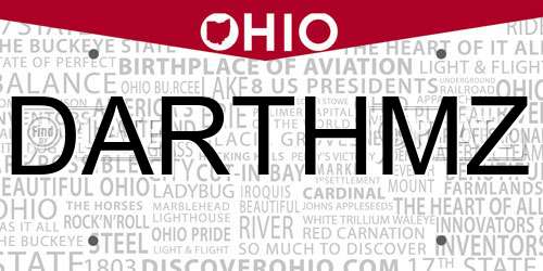 DARTHMZ Ohio License Plate