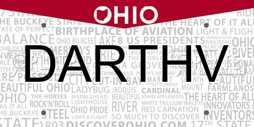 DARTHV Ohio License Plate