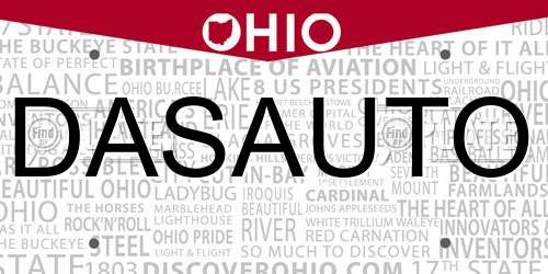 DASAUTO Ohio License Plate