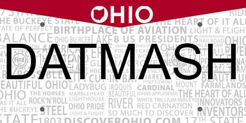DATMASH Ohio License Plate