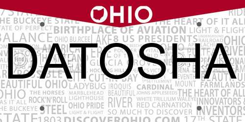 DATOSHA Ohio License Plate