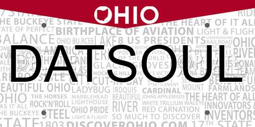 DATSOUL Ohio License Plate