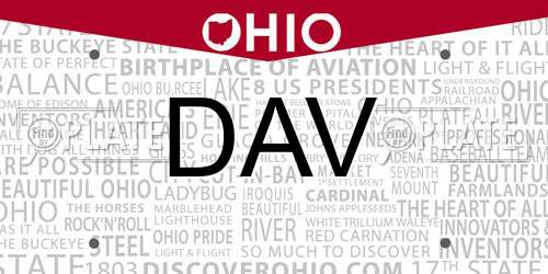 DAV Ohio License Plate