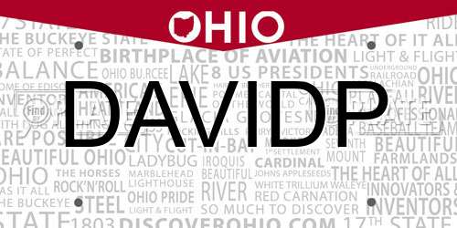 DAVIDP Ohio License Plate