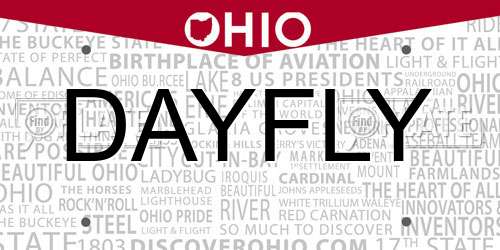 DAYFLY Ohio License Plate