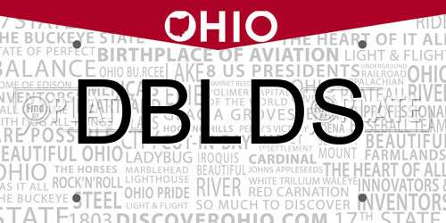 DBLDS Ohio License Plate