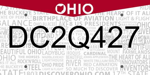DC2Q427 Ohio License Plate