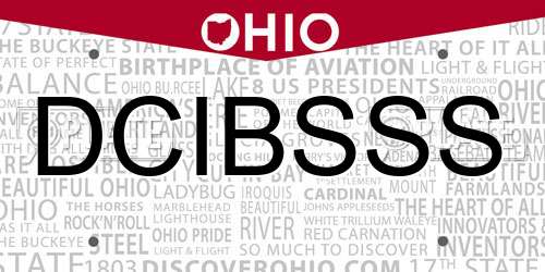 DCIBSSS Ohio License Plate