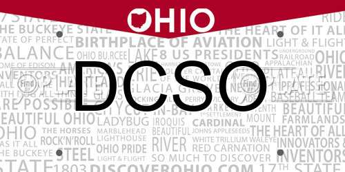 DCSO Ohio License Plate