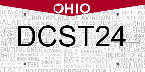 DCST24 Ohio License Plate