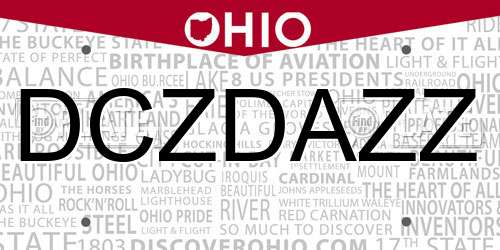 DCZDAZZ Ohio License Plate