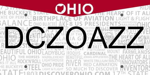 DCZOAZZ Ohio License Plate