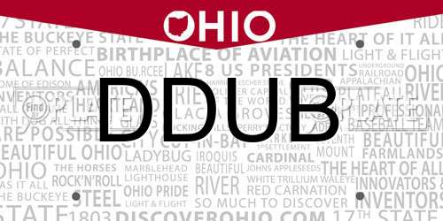 DDUB Ohio License Plate