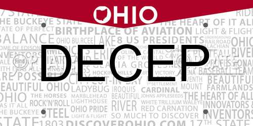 DECEP Ohio License Plate