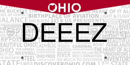 DEEEZ Ohio License Plate