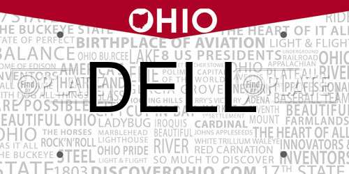 DELL Ohio License Plate