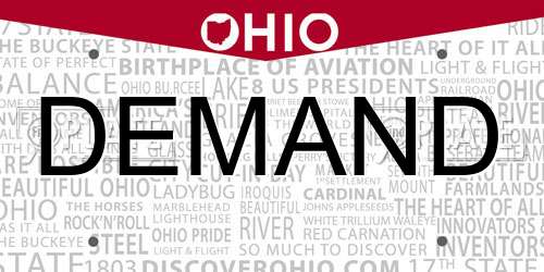 DEMAND Ohio License Plate