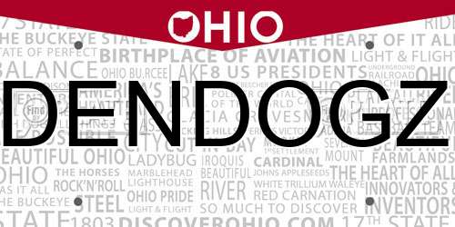 DENDOGZ Ohio License Plate