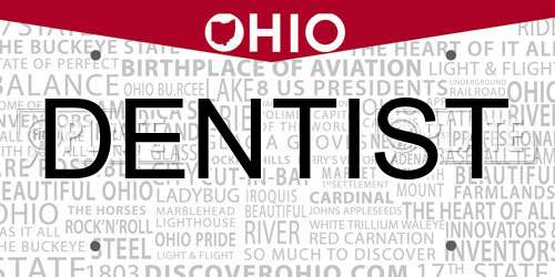 DENTIST Ohio License Plate