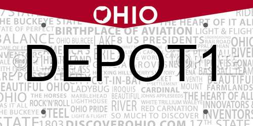 DEPOT1 Ohio License Plate