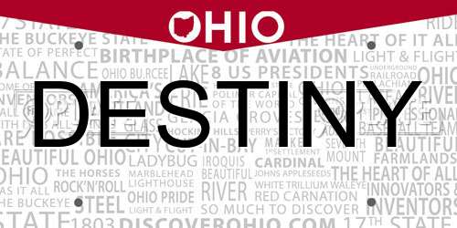 DESTINY Ohio License Plate